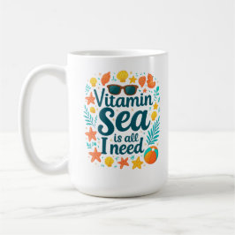Taza De Café Vitamin Sea Coffee Mug - Ocean Lover's Beach Vibes