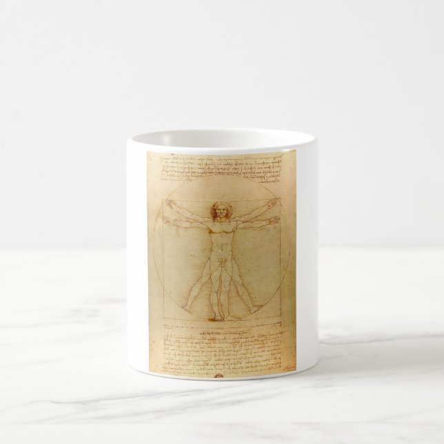 Taza De Café Vitruista de Leonardo Da Vinci (Centro)