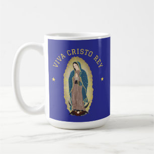 Taza De Café Viva Cristo Rey Católica Nuestra Señora Guadalupe