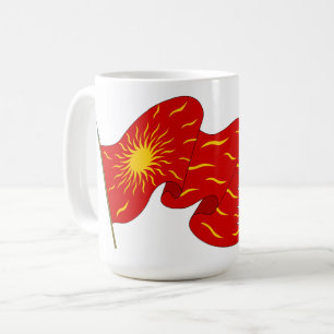 Taza De Café ¡Viva Francia! Oriflama Roja con Sol