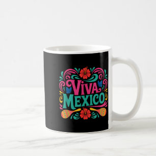 Taza De Café Viva México arte popular colorido independencia de