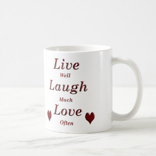 Taza De Café Vive el amor de la risa