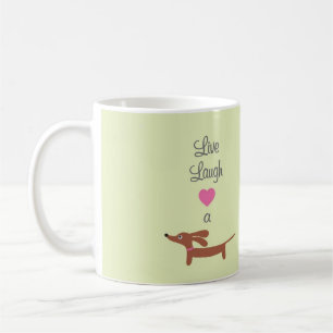Taza De Café Vive la risa y ama un Dachshund