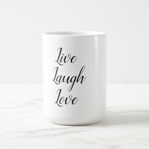 Taza De Café "vive, ríe, ama"