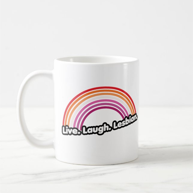 Taza De Café "Vive Ríe Lesbiana" (Izquierda)