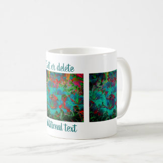 Taza De Café Vivid Blue Lilies Floral Art Personalizado