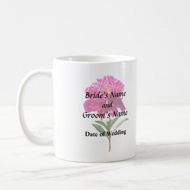Taza De Café Vivid Pink Peony (Izquierda)