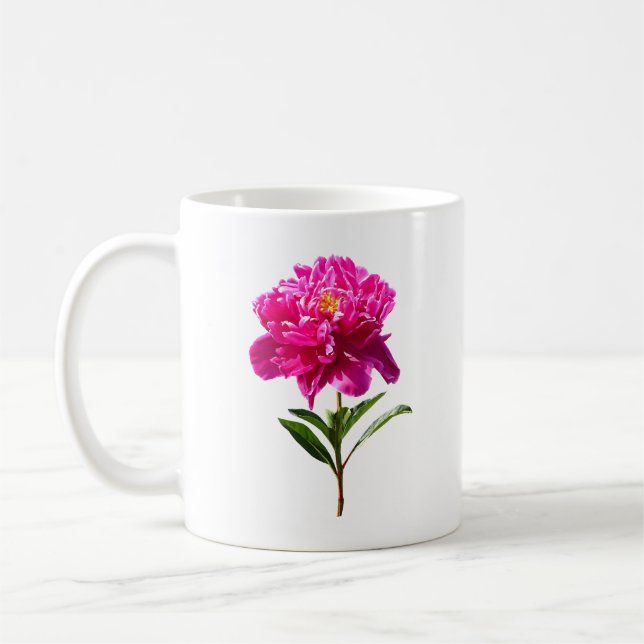 Taza De Café Vivid Pink Peony (Izquierda)