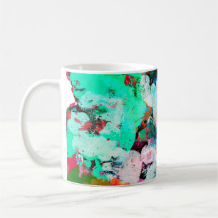 Taza De Café Vívido im del concepto de manchas de pintura en sh