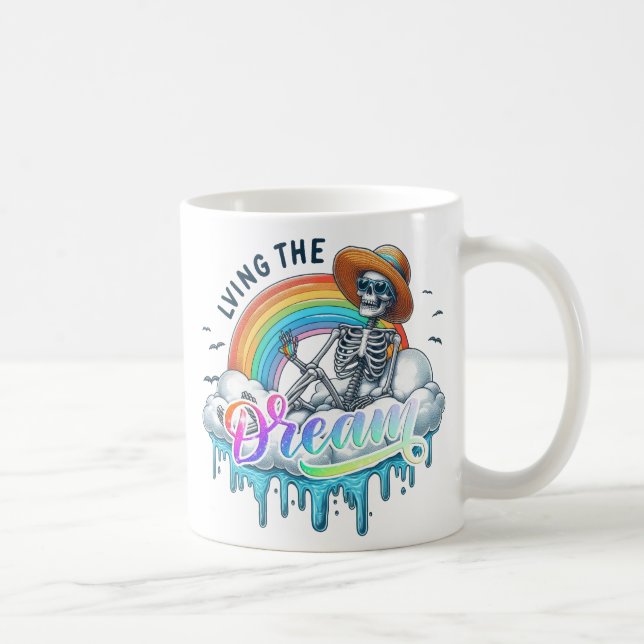 Taza De Café Viviendo el sueño - Skeleton (Derecha)