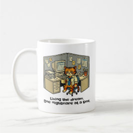 Taza De Café Viviendo el sueño. Una pesadilla a la vez.