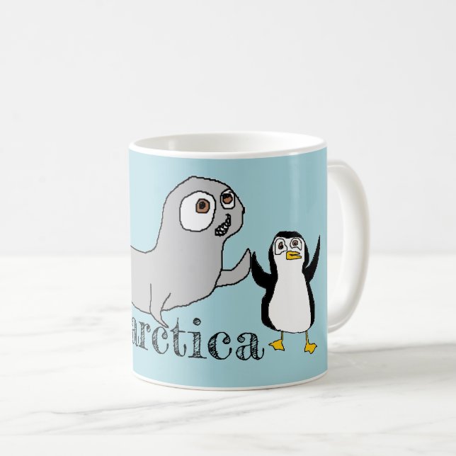 Taza De Café Viviendo en la Antártida (Anverso derecho)