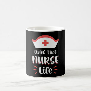 Taza De Café Viviendo en la enfermería de emergencia médica de 