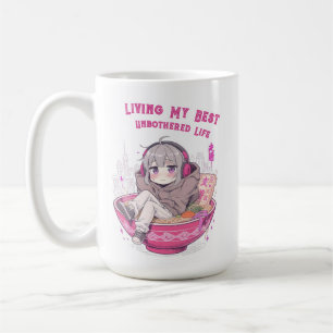 Taza De Café Viviendo mi mejor boceto de vida libre_ anime