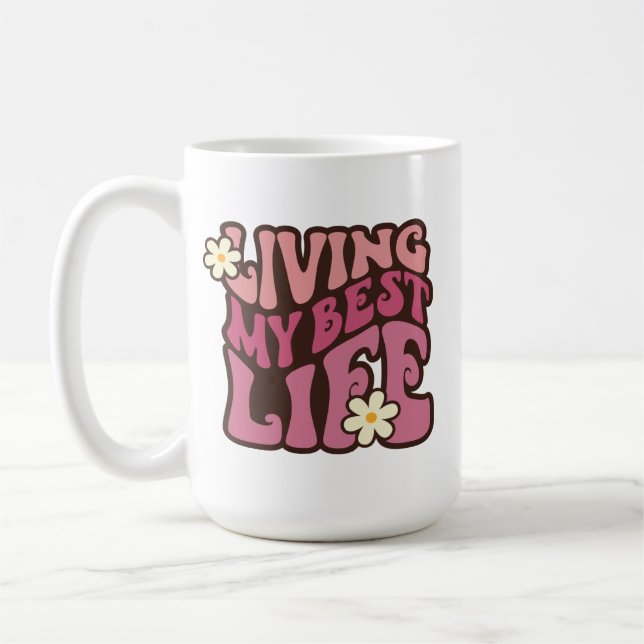 Taza De Café Viviendo mi mejor margarita de vida (Izquierda)