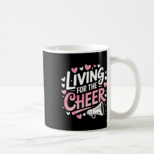 Taza De Café Viviendo por el ánimo, animando el ánimo de la ani