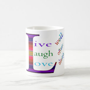 Taza De Café Vivir bien, reír a menudo, amar siempre por Saylor