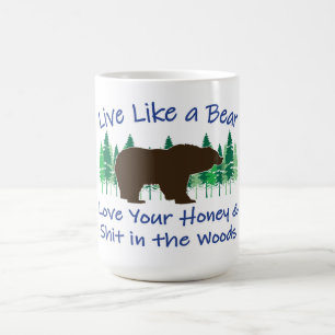 Taza De Café Vivir como un oso