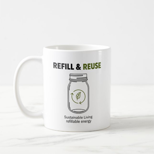 Taza De Café Vivir de manera sostenible (Izquierda)