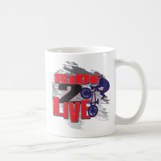 Taza De Café Vivir en bicicleta para vivir