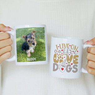 Taza De Café Vivo de café amo a los perros Foto