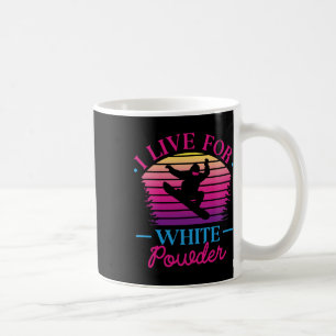 Taza De Café Vivo por el Snowboard en polvo blanco Retro 90 de