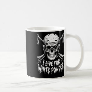 Taza De Café Vivo por esqueleto de esquiador de nieve blanca di