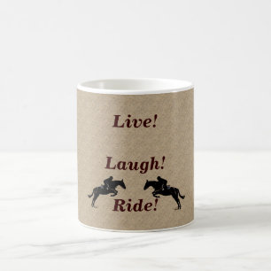 Taza De Café ¡Vivo! ¡Risa! Caballo del paseo