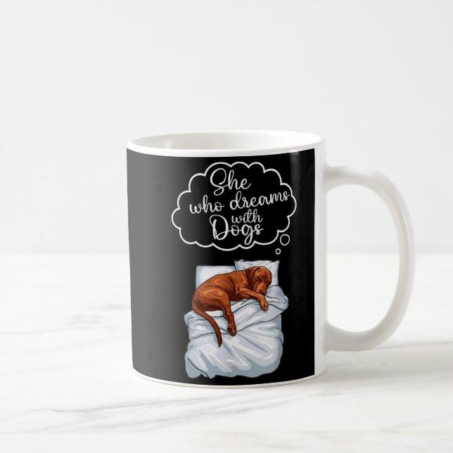 Taza De Café Vizsla Dog Nightgown Pajama  (Derecha)