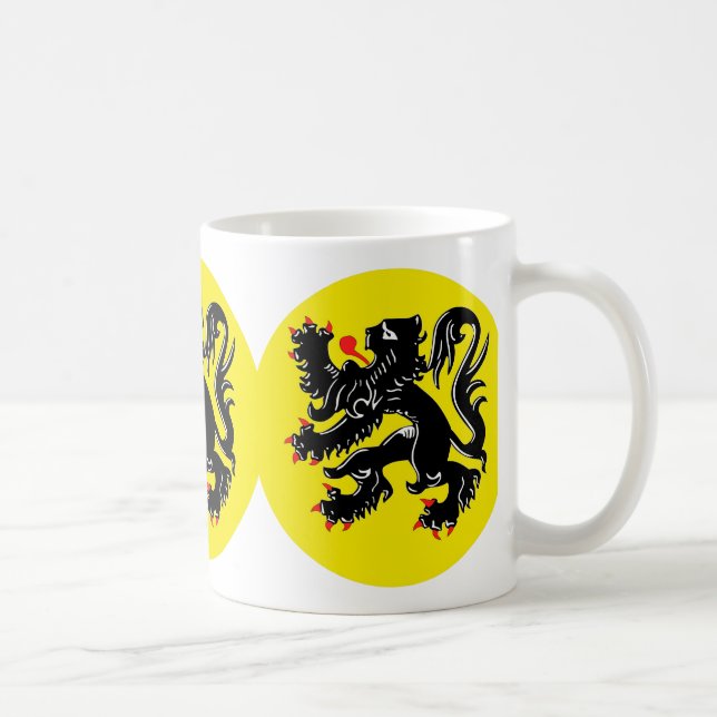Taza De Café Vlaamse Leeuw van Vlaanderen koffiemok standaard (Derecha)