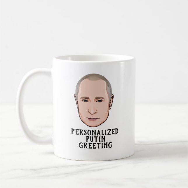 TAZA DE CAFÉ VLADIMIR PUTIN PERSONALIZADO (Izquierda)