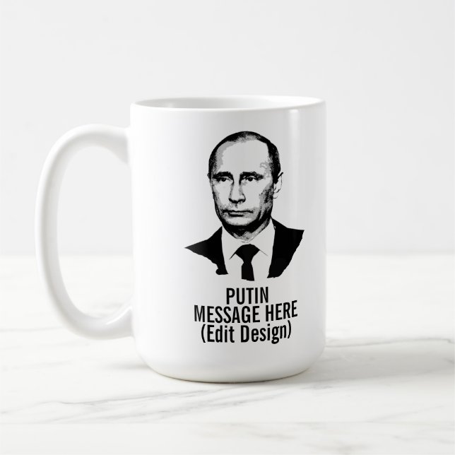 TAZA DE CAFÉ VLADIMIR PUTIN PERSONALIZADO (Izquierda)