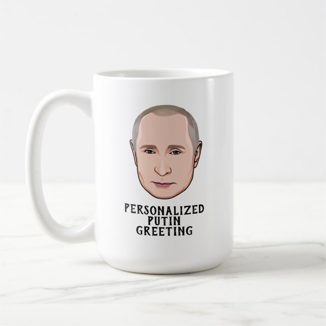 TAZA DE CAFÉ VLADIMIR PUTIN PERSONALIZADO (Izquierda)