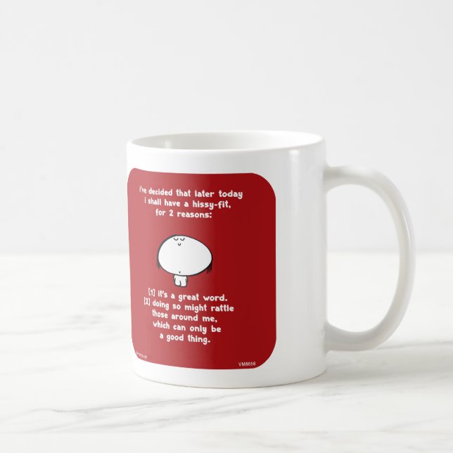 Taza De Café VM8656, vimrod, hissyfit, hissy, ajuste, (Derecha)