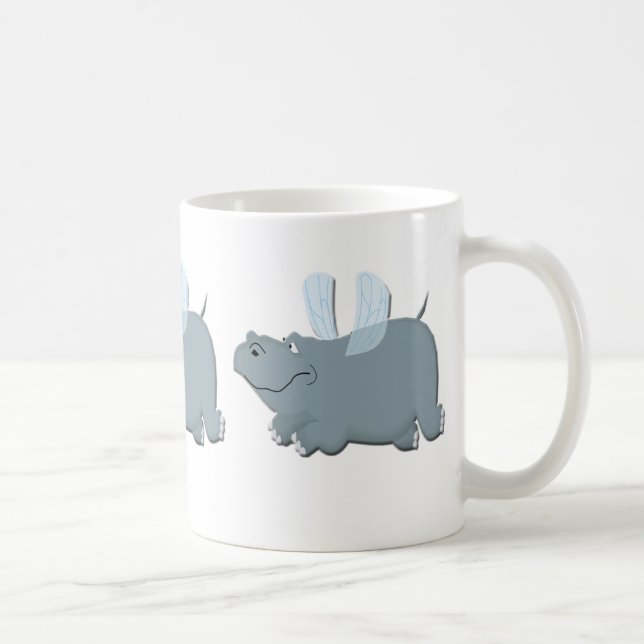 Taza De Café Volando Hippo (Derecha)
