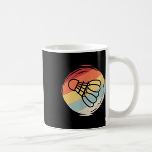 Taza De Café Volante de Bádminton Vintage Estilo 60s 70s, Bádmi
