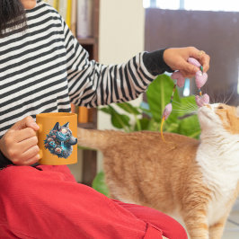 Taza De Café Volante de doble exposición y paisaje natural