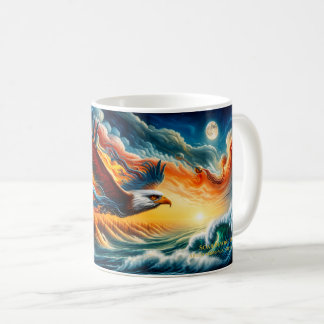 Taza De Café Volar más allá de los límites Arte de fantasía del