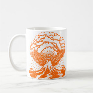 Taza De Café Volcán Naranja