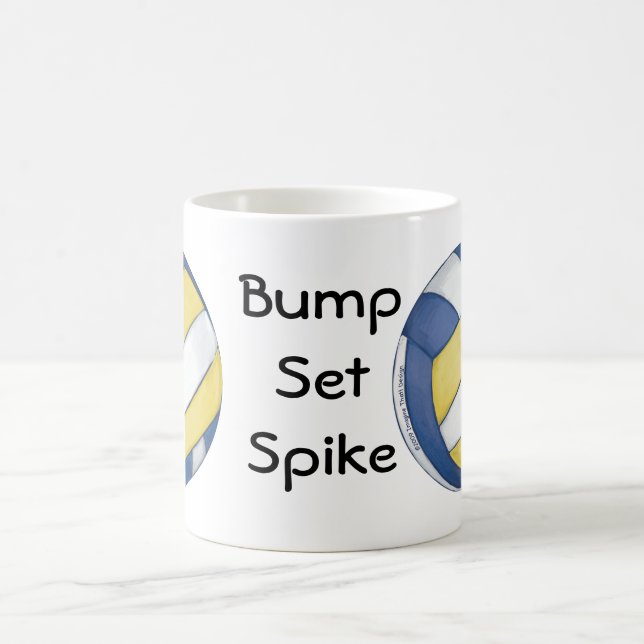 Taza De Café Voleibol Bump, Set, Spike Mug (Centro)