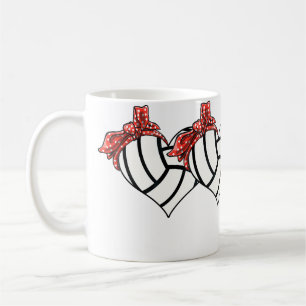 Taza De Café Voleibol Corazón Voleibol Mamá Voleibol