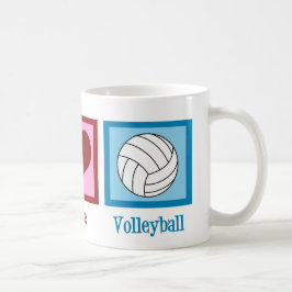 Taza De Café Voleibol de amor por la paz
