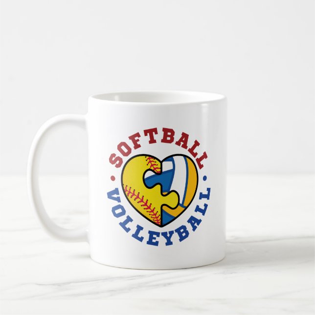 Taza De Café Voleibol de sóftbol (Izquierda)