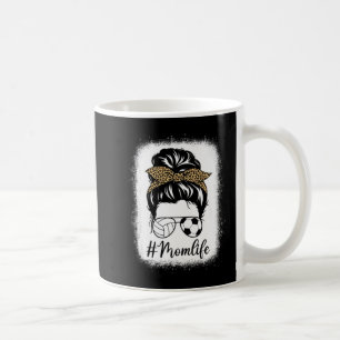 Taza De Café Voleibol Día de la Madre Y Fútbol Mamá Vida Desord