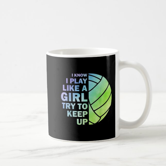 Taza De Café Voleibol Guay Para Mujeres Chicas Voleibol Juvenil (Derecha)
