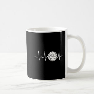 Taza De Café Voleibol Heartbeat Cute Diversión