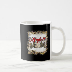 Taza De Café Voleibol Mamá leopardo diversión deporte bola mamá