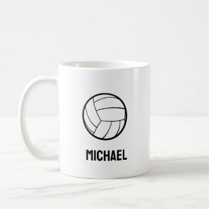 Taza De Café Voleibol personalizado, regalo para jugador de vol