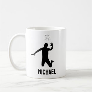 Taza De Café Voleibol personalizado, regalo para jugador de vol