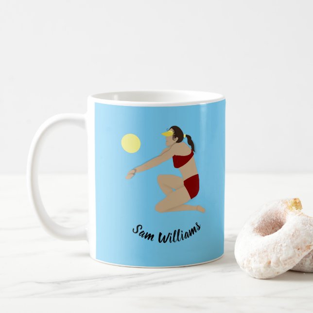 Taza De Café Voleibol playa (Con donut)